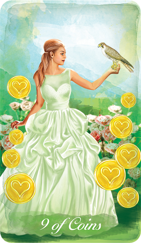 The Bride's Tarot 9 of coins