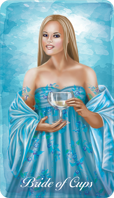 The Bride's Tarot page of cups